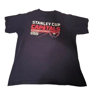 Washington Capitals 2018 Stanley Cup Champions Fanatic T-Shirt Navy Blue XL Mens